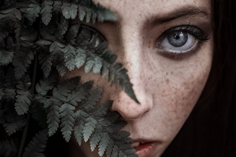 веснушки, портрет, волосы, лицо, глаза ... фото превью