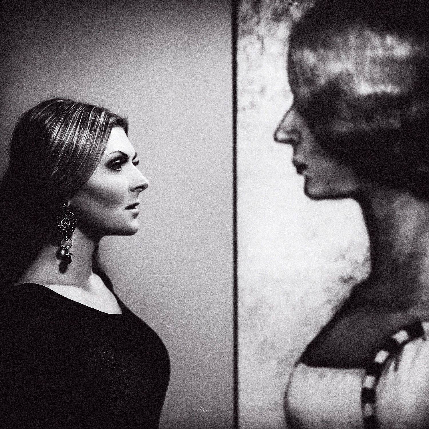 Black and white, Portrait, Woman, Руслан Болгов (Axe)