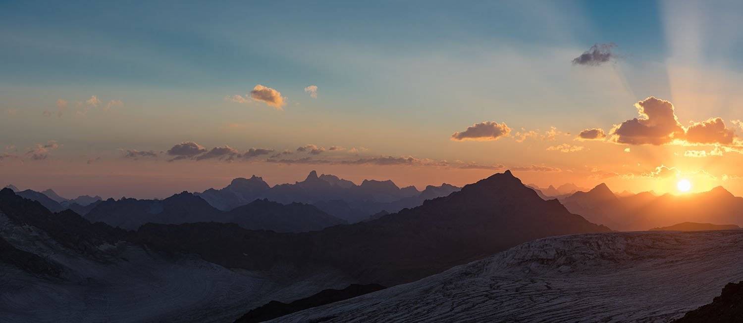 Горы, Закат, Приэльбрусье, Эльбрус, Андрей Chogori Громов