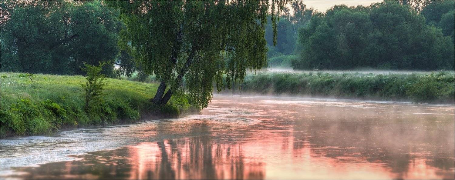 дымка, май, рассвет, река, Сергей Шабуневич