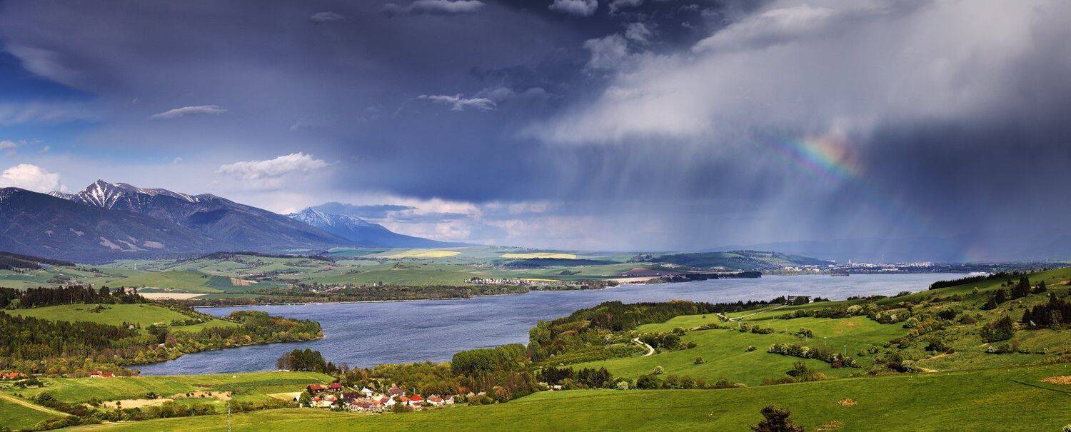 словакия, татры, май, весна, панорама, дождь, радуга, Евгений Матюшенков