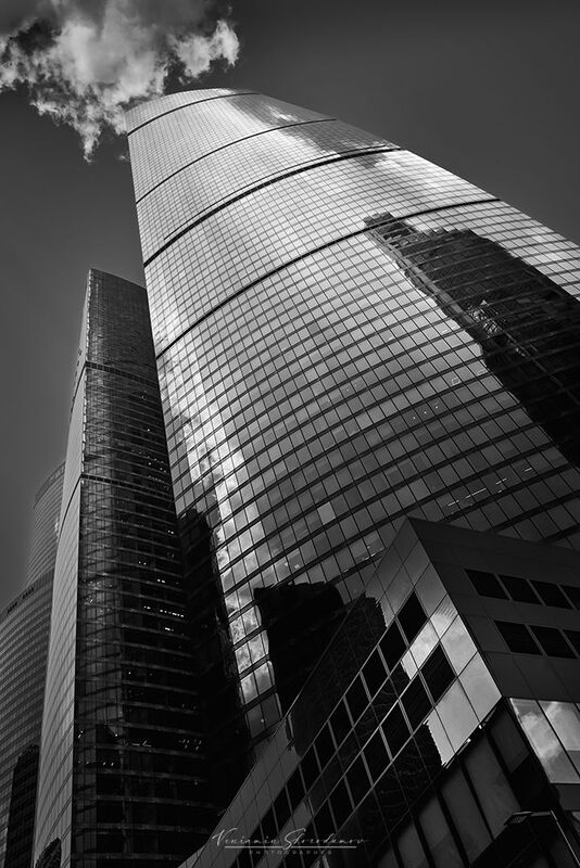 москва, москва-сити, архитектура, vensk, город, ч/б Высотки Москва-Сити фото превью