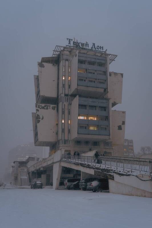modern, soviet, winter, twilight, embankment, rostov, frozen, Soviet modern. фото превью