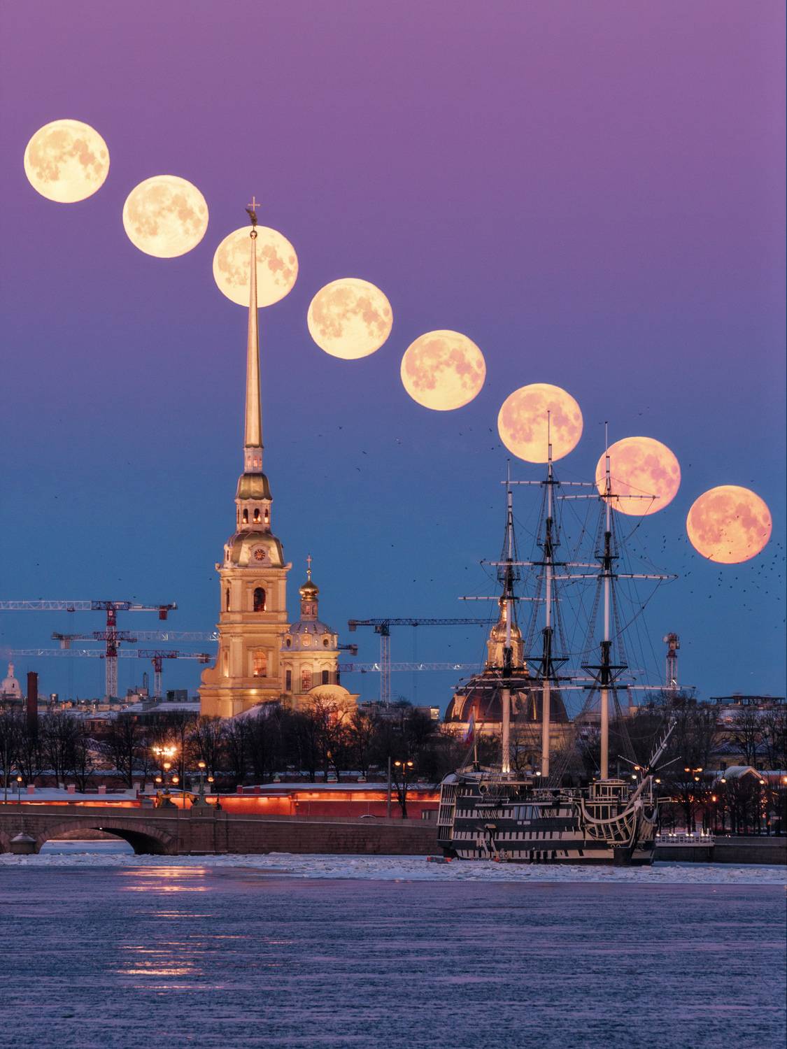 ночь, луна, центр, Вячеслав Голубцов