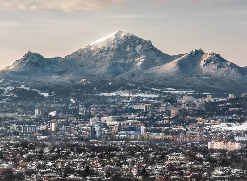 кавказ, кавказские минеральные воды, кмв, пятигорск, гора, бештау, город под горой, зимний город Зима в городе под горой фото превью