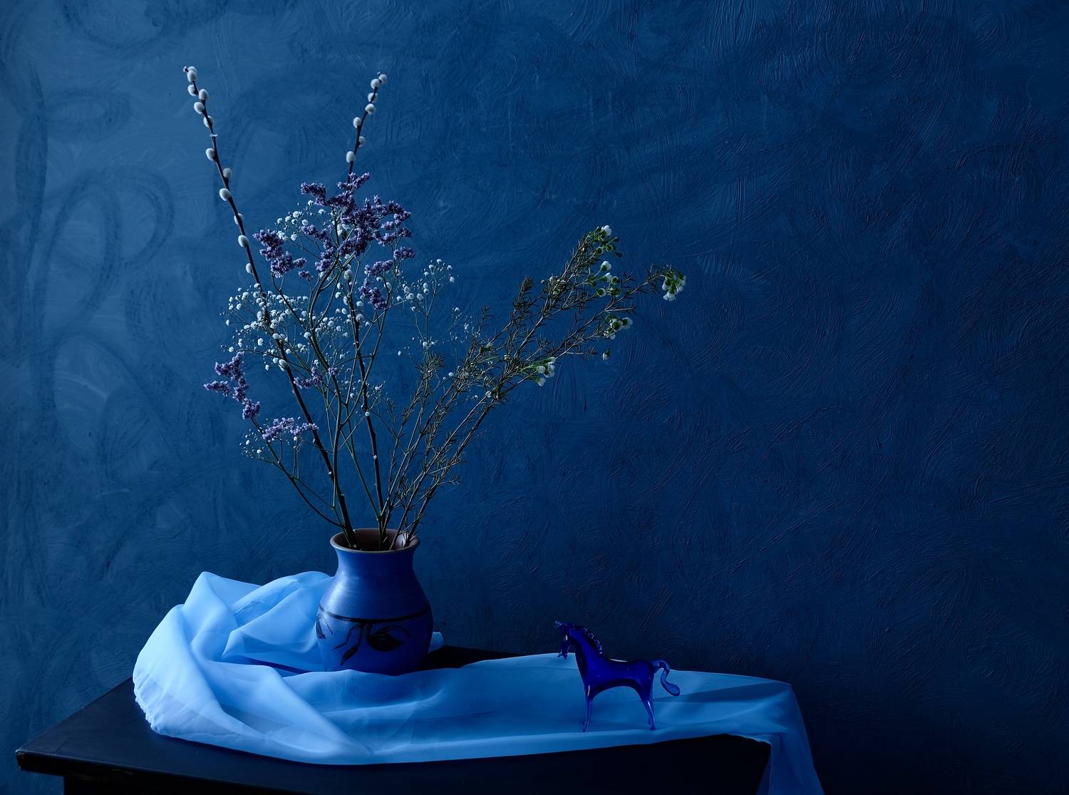 Still life, Horse, Plant, Blue, Colors, Mood, Colors, , Povarova Ree Svetlana
