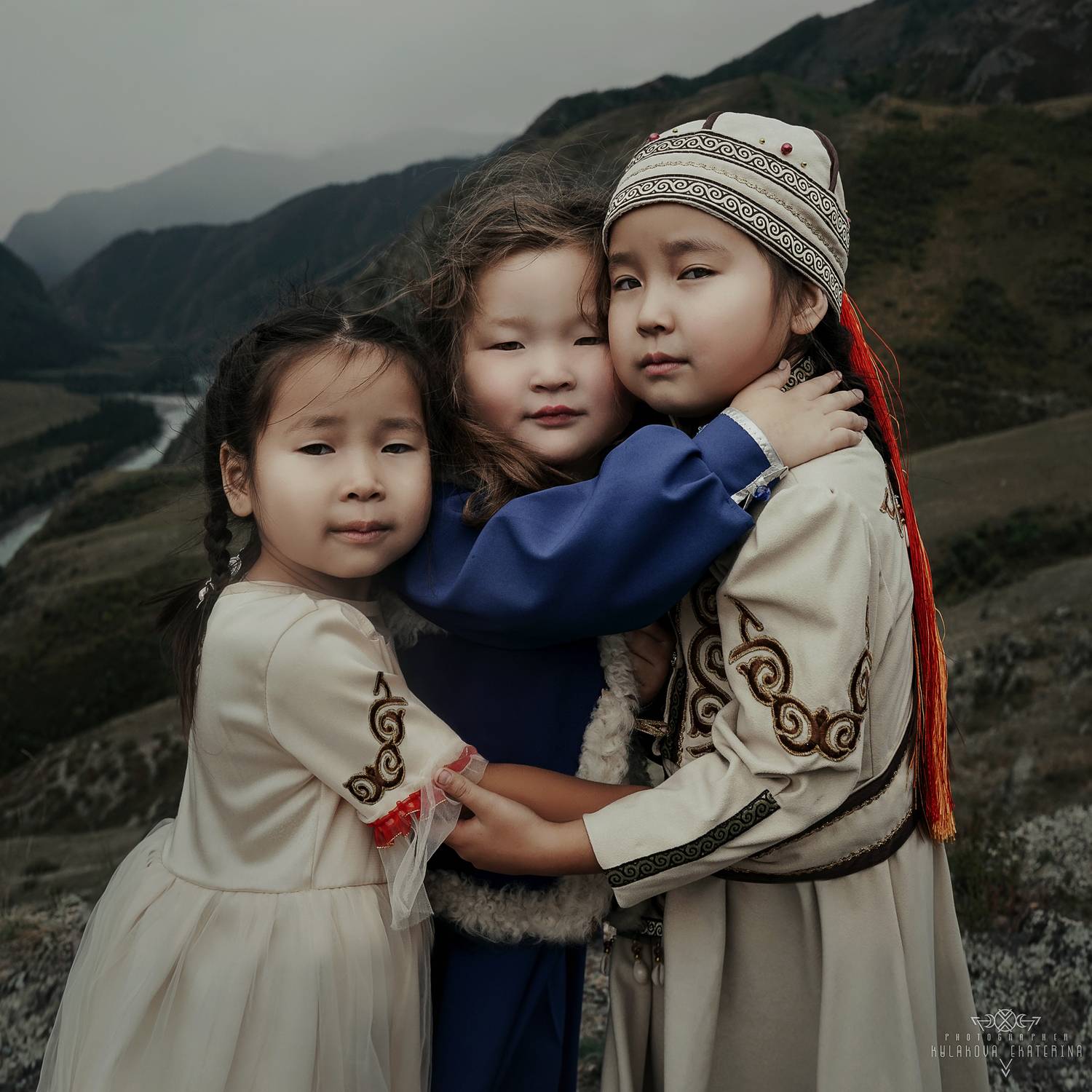 Алтай, горы, Республика Алтай, долина, дети, народный, народ, костюмы, девочки. , Кулакова Екатерина