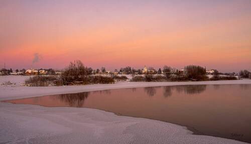 Морозный вечер.