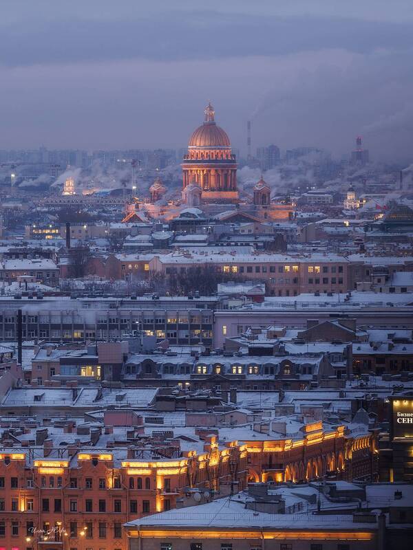 санкт-петербург, город, исаакиевский собор Зимний Петербург. Январь 26г. фото превью