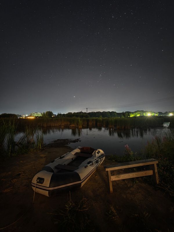 ночь, звёзды На берегу Волги под Самарой фото превью