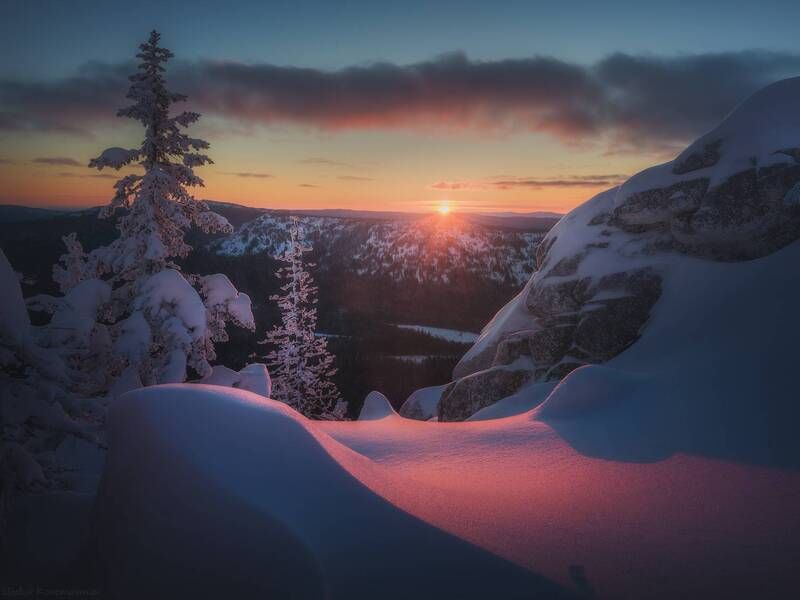 Рассвет на Двуглавой сопке фото превью