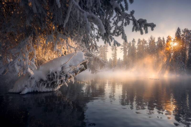 Зимнее солнце фото превью