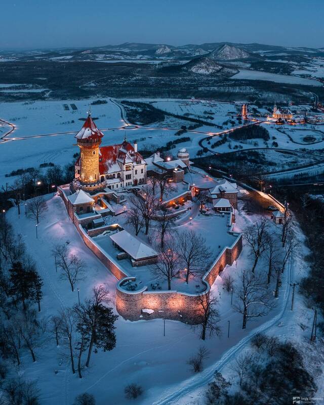 Hrad Hněvín at Winter Evening фото превью