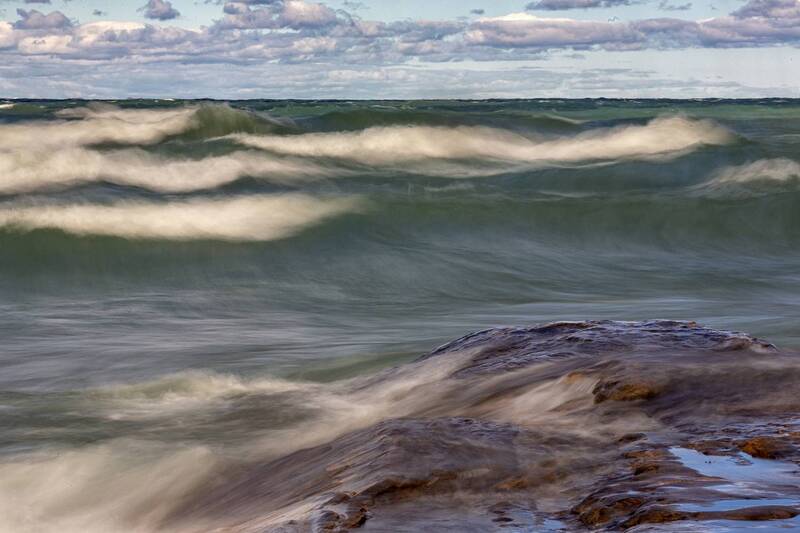 lake superior, upper peninsula of michigan, pictured rocks Waves фото превью