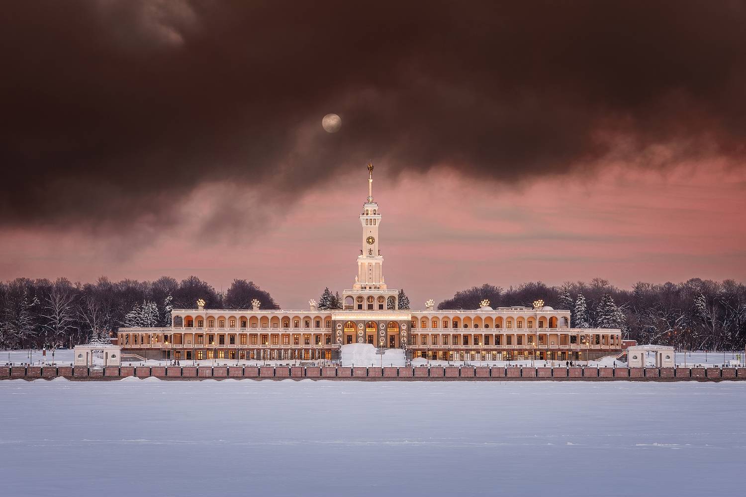 северныйречнойвокзал, вокзал, архитектура, город, луна, Кочкин Владимир