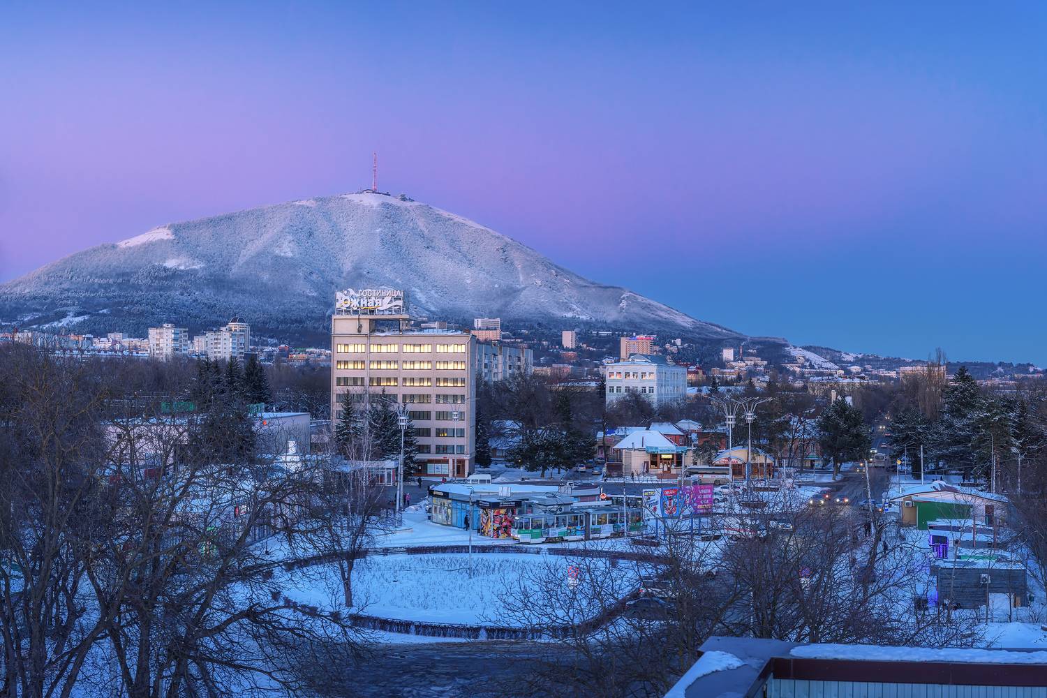 кавказ, кмв, кавказские минеральные воды, гора, зима, пятигорск, зимний город, город под горой, машук, architecture, архитектура, Zakharov Armen