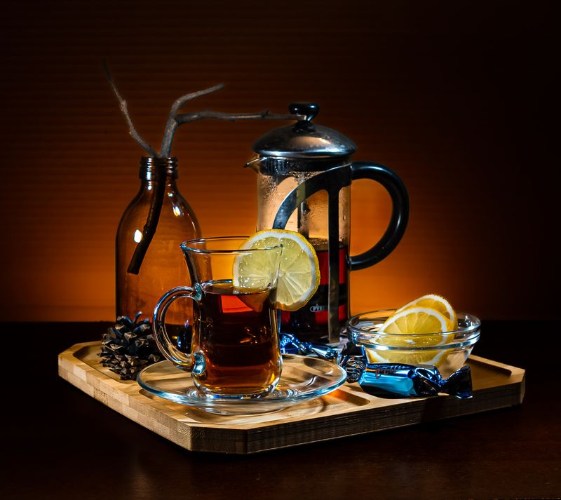 Чай с лимоном фото превью