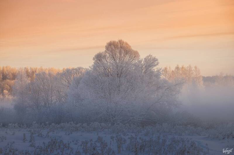Рассвет на реке Деготня фото превью