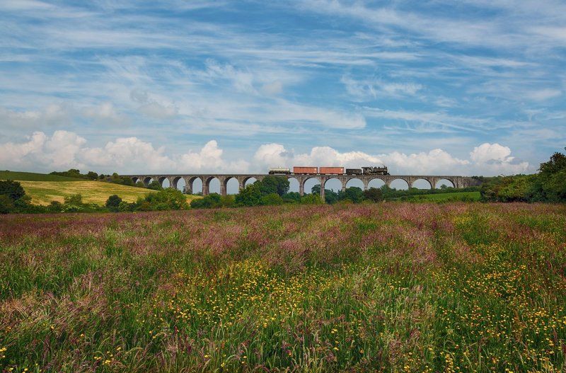 train, creates, clouds Поезд создающий облака! фото превью