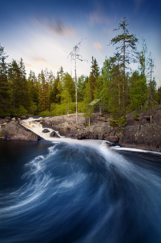 водопад, карелия, ладога, рускеала Водопад Ахвенкоски фото превью