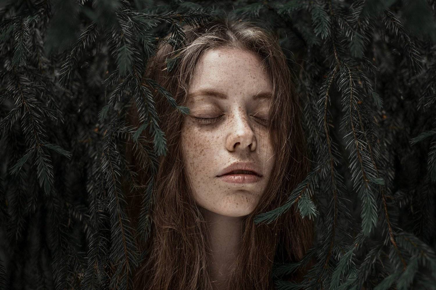 веснушки, портрет, волосы, лицо, глаза, Комарова Настя