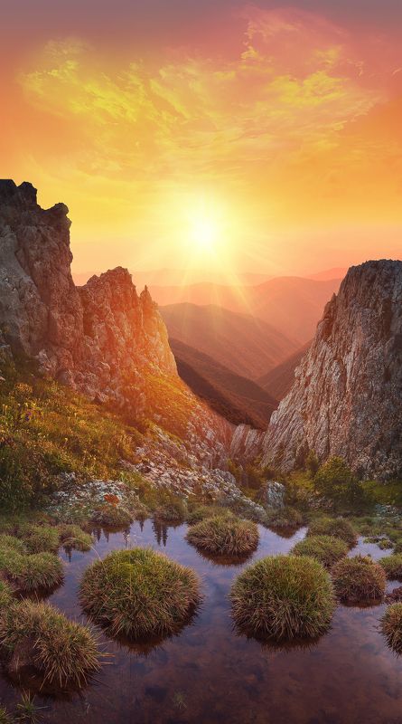 Mountain, Sunset mountain tale фото превью