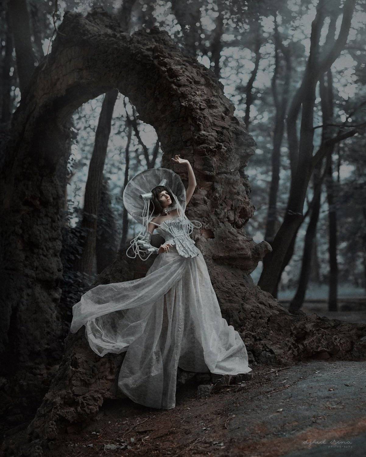 Alien, Arca, Dress, Girl, People, Portrait, Trees, White, Ирина Джуль