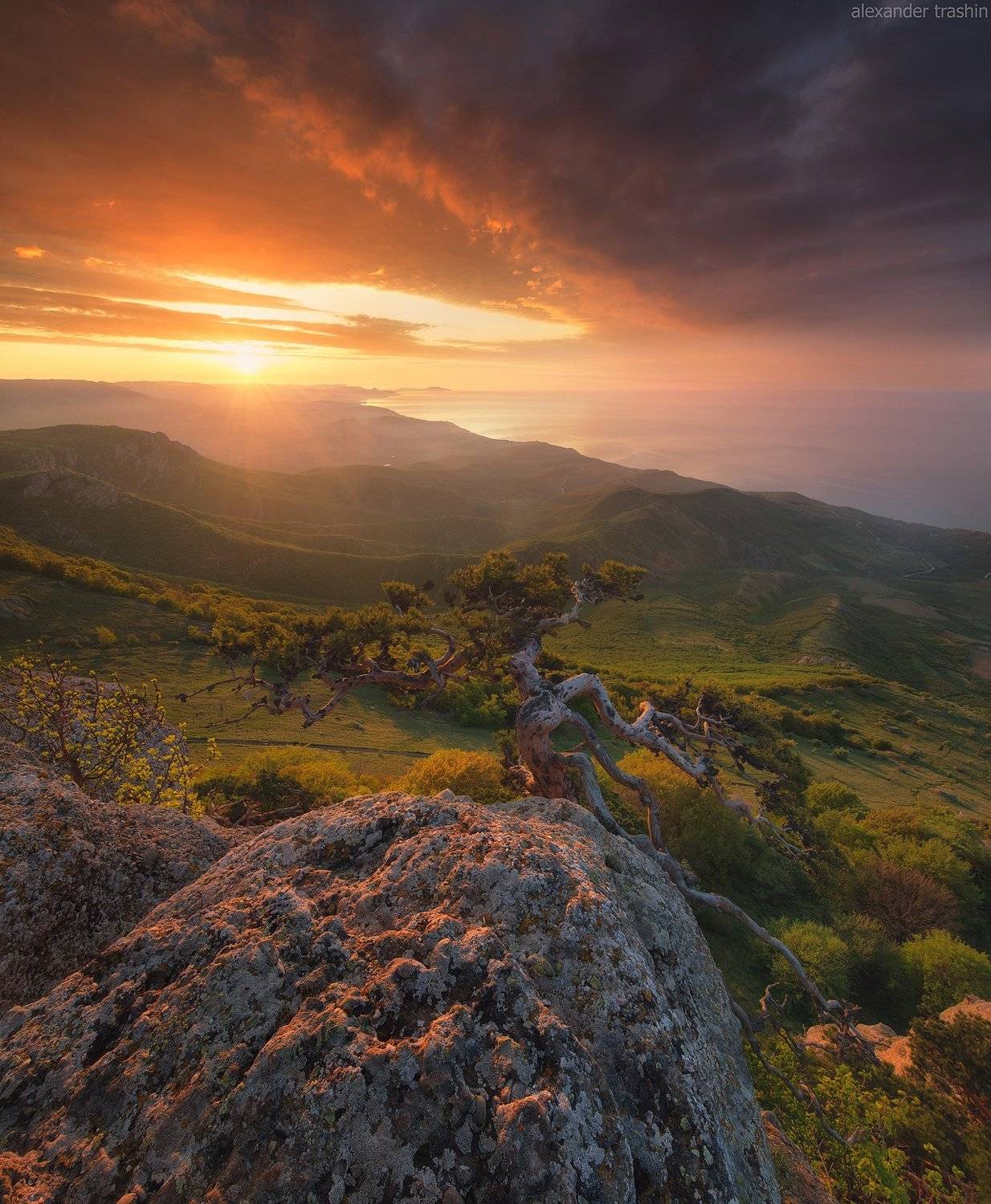 восход, демерджи, крым, крымские горы, пейзаж, Александр Трашин