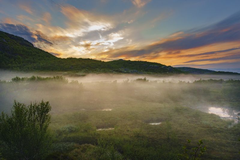 Териберка, кольский полуостров, туман, fog, рассвет Летние утро в Териберке фото превью