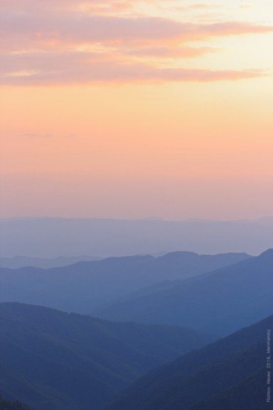 карпаты, горы, вечер, закат, краски, цвета, палитра,  Карпатская палитра фото превью