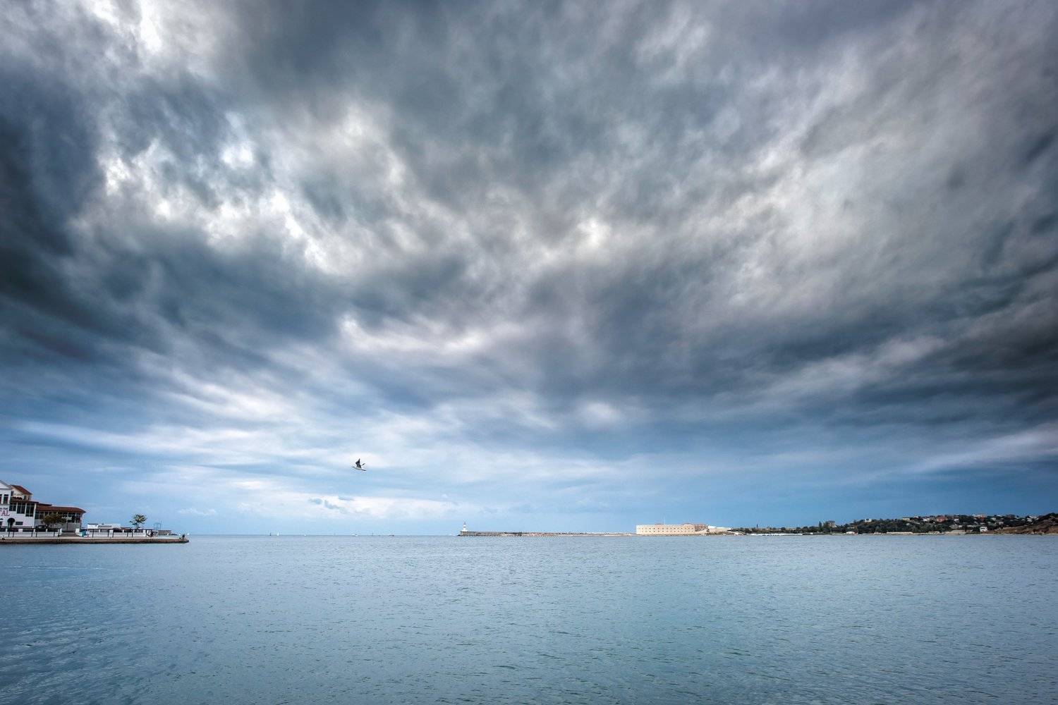 море, небо, непогода, пейзаж, россия, севастополь, чайка, Сергей Нестеров