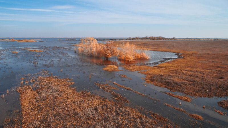 большой лиман, волгоград, волгоградская область Осень на озере Большой лиман фото превью