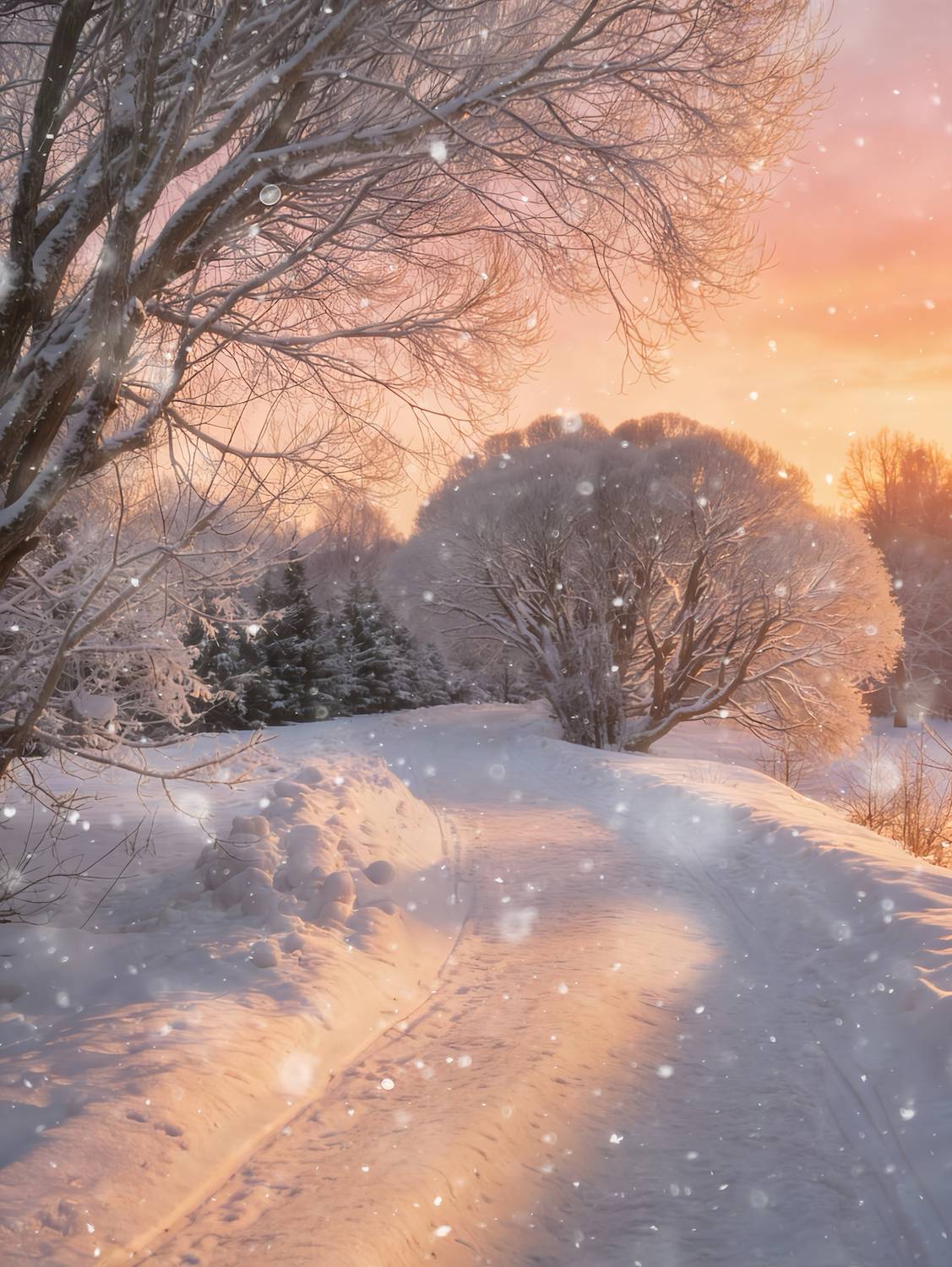 пейзаж, landscape, nature, природа, зима, winter, sunset, закат, лес, forest, Julia Kaissa