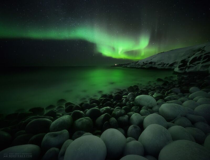 aurora borealis, аврора, северное сияние, полярное сияние, териберка, кольский полуостров, север Сияние над побережьем Баренца фото превью