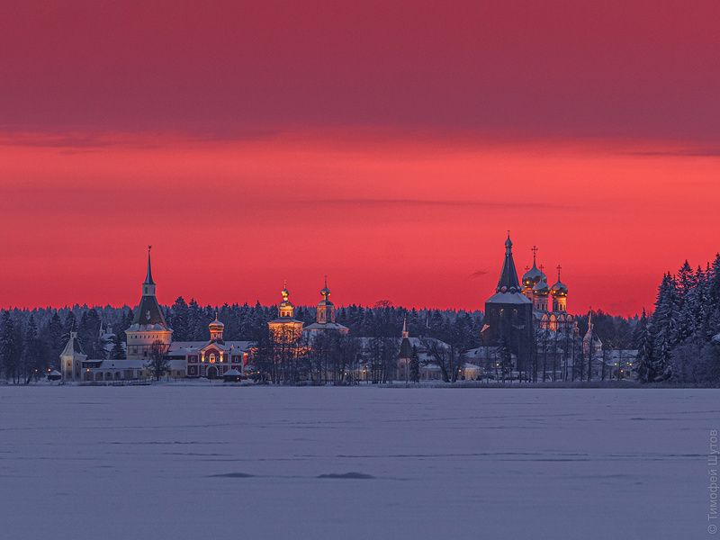 Иверский монастырь, Валдай Утро на Валдае фото превью
