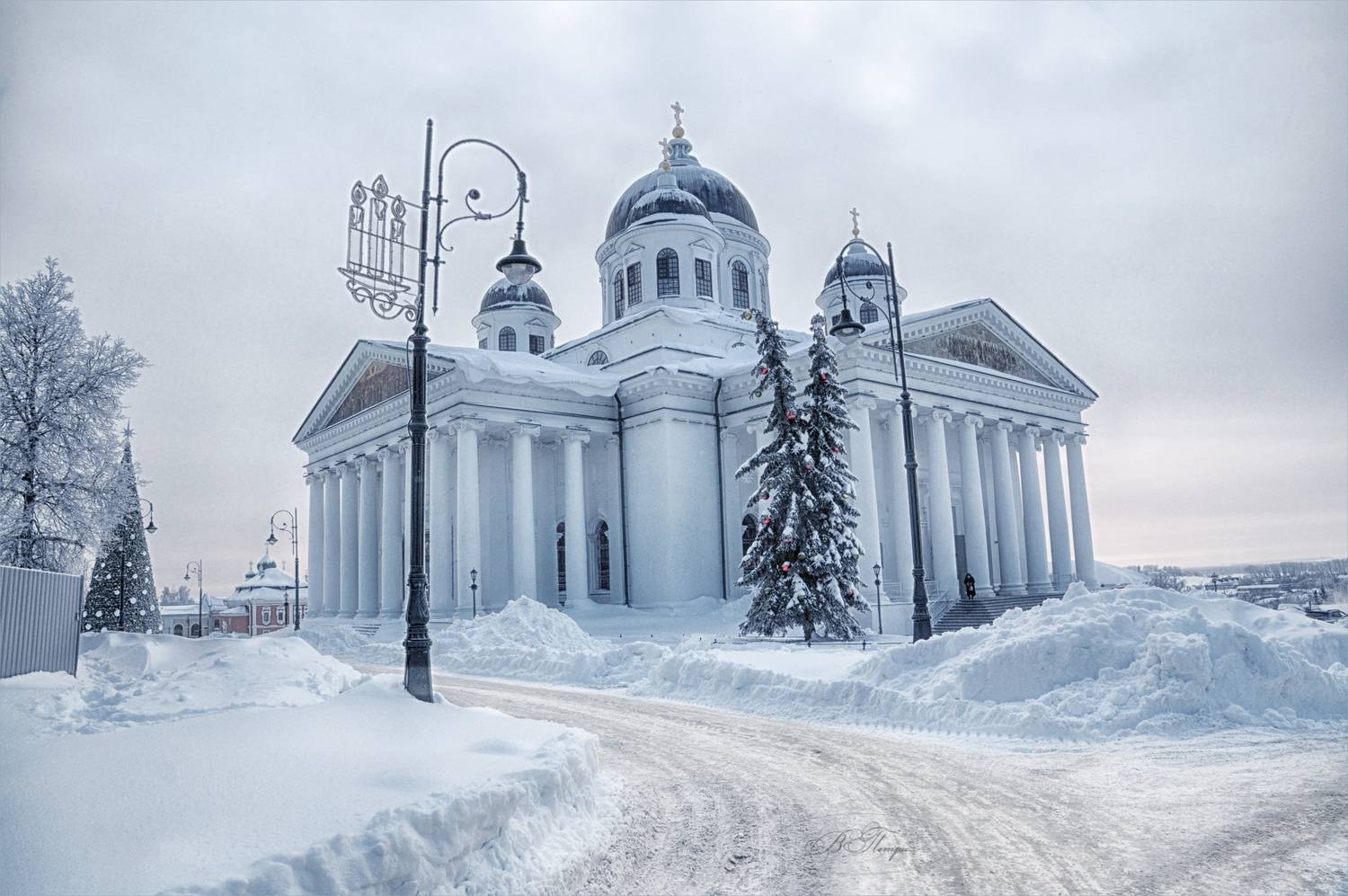 собор, ёлки, иней, Вера Петри