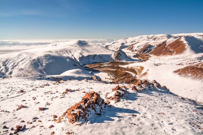 россия, горный алтай, зима, снег Солнечный день фото превью