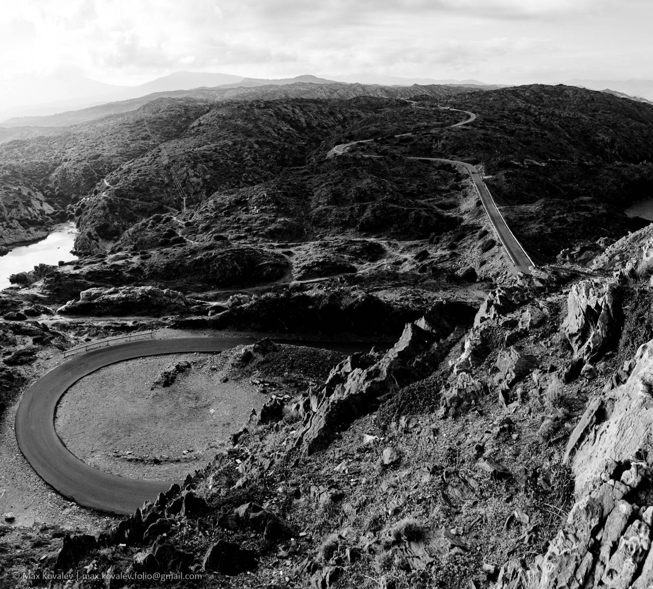 Catalonia, Catalunya, Catalu&ntilde;a, Creus cape, Europe, Spain, coast, nature, panorama, road, rock, sea, water, Европа, Испания, Каталония, Креус мыс, берег моря, вода, дорога, море, панорама, побережье, природа, скала, Ковалёв Максим