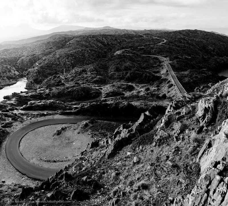 catalonia, catalunya, cataluña, creus cape, europe, spain, coast, nature, panorama, road, rock, sea, water, европа, испания, каталония, креус мыс, берег моря, вода, дорога, море, панорама, побережье, природа, скала За горизонт.. фото превью