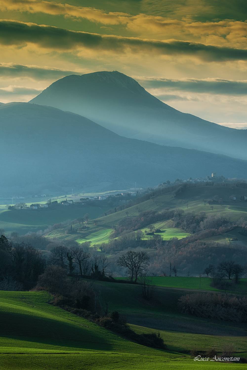 nature, landscape, sunset, fields, mountains, appennino, marche, region, italy, outdoor, Anconetani Luca