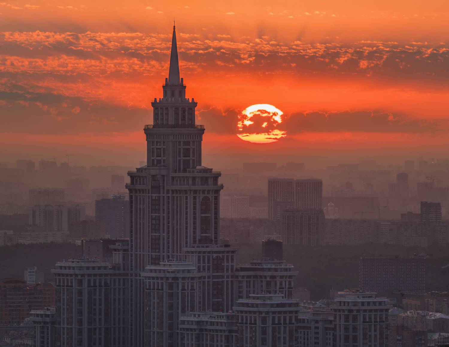 москва, moscow, cityscapes, городской пейзаж, рассвет, Kirill Tsybenko