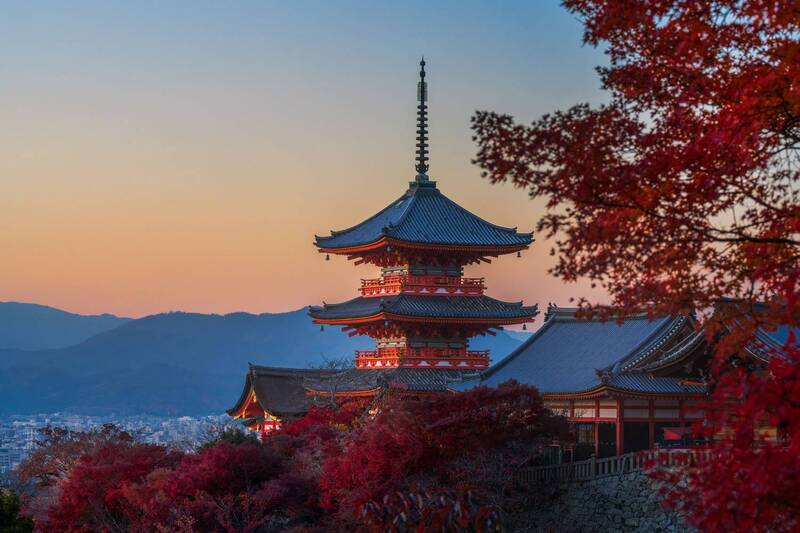 япония, киото, осень, момидзи, храм, рассвет, закат, страна восходящего солнца, osaka, castleк, kyoto, garden, landscape, пейзаж Red season фото превью