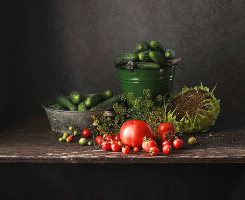 натюрморт, фотонатюрморт, still life, stillifefoto, лето, овощи, ретро_натюрморт, наталья_казанцева Из летних щедрот фото превью