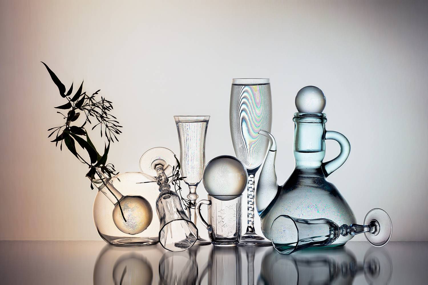 still life, crystal, color, Agus