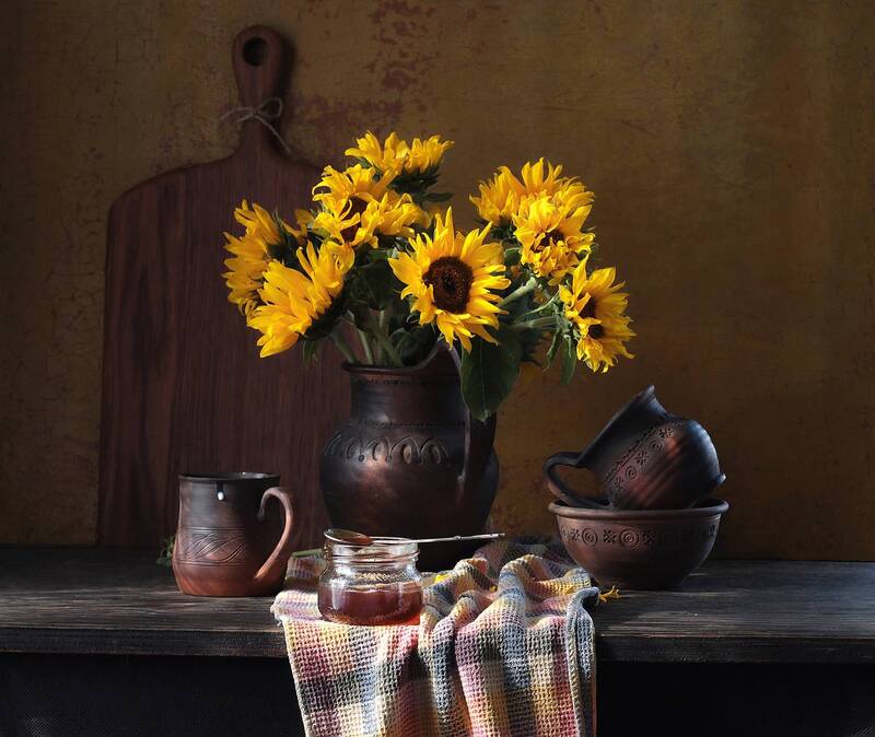 натюрморт, фотонатюрморт, still life, stillifefoto, мёд, подсолнухи, ретро_натюрморт, наталья_казанцева  фото превью