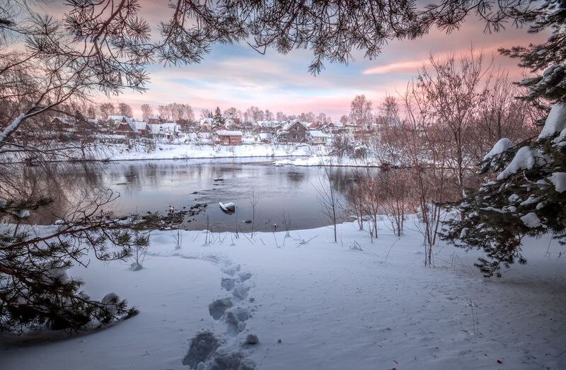 Зимний шёпот реки фото превью