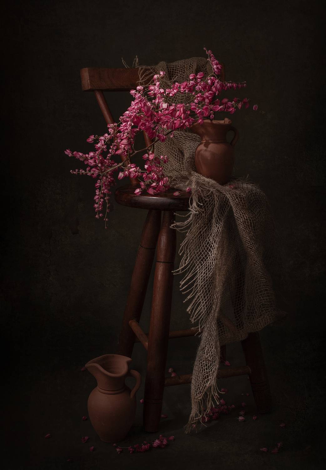 Still life, flower, pink, light, shadow, texture, Maria Margareth Perfoncio
