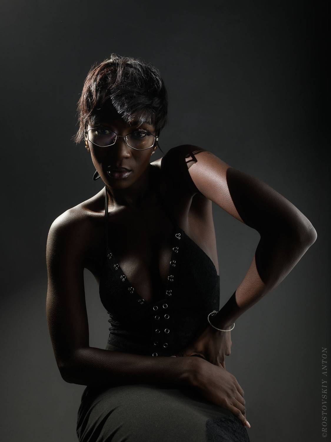 портрет, темнокожая, девушка, фешн, очки, Ростовский Антон