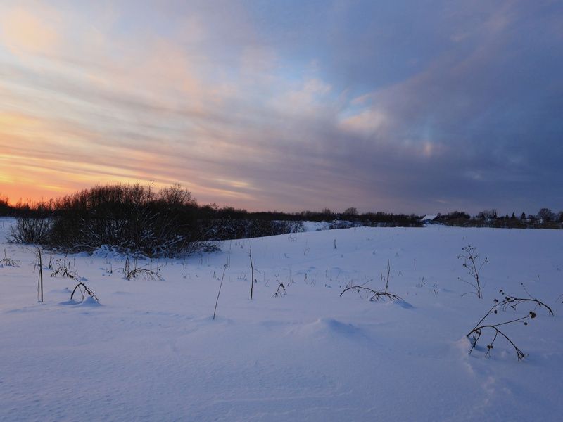 природа, закат, зима, север, пейзаж На исходе дня... фото превью