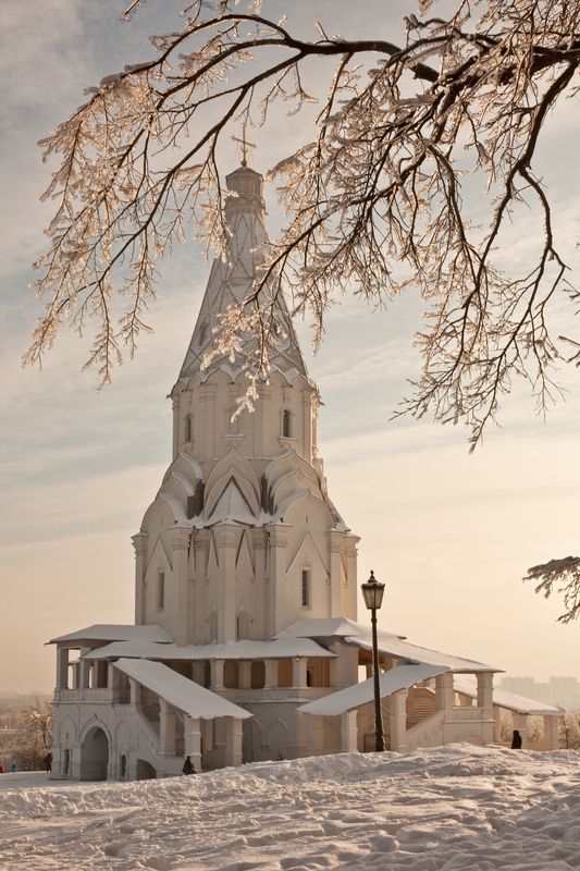 Храм, Вознесения.Коломенское Зимой в Коломенском фото превью